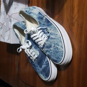 Van's denim tie dye denim look mens shoes sz 11